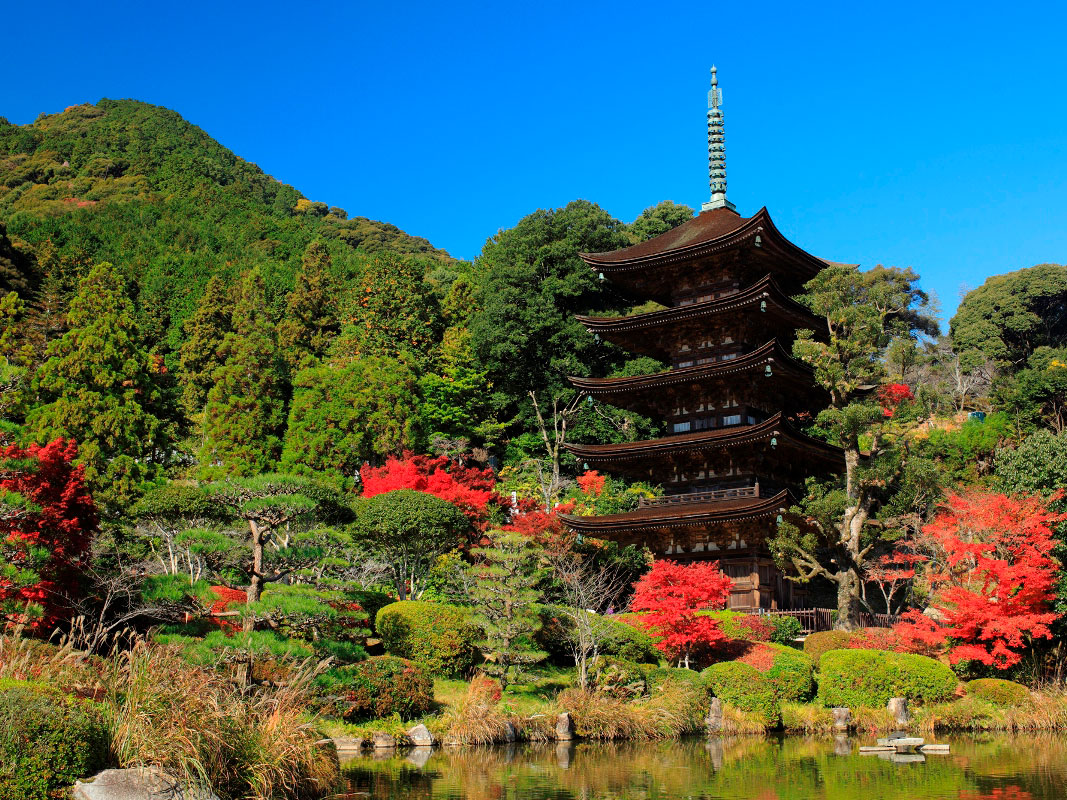 National Treasure Ruriko-ji Five Storey Pagoda